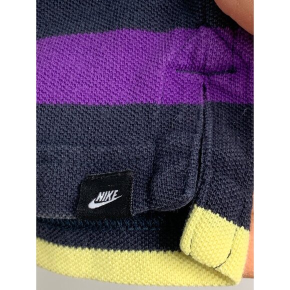 Rare Retro Mens Nike Better World XL Stripe Pinwheel Polo Short Sleeve 7172 EUC - Picture 4 of 9